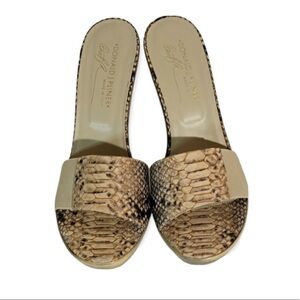 Donald J Pliner Size 9.5 GIANNA Sandals Mules Animal Print Made In Italy